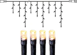 SYSTEM DECOR EXTRA Istappsslinga 3m 126LED Varmvit/Svart IP44