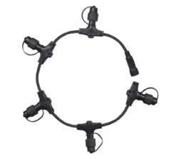 SYSTEM 24 Förgrening 5st 70cm IP44 Svart