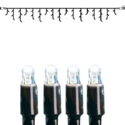 SYSTEM LED EXTRA Istappsslinga 3m 50LED Kallvit/Svart IP44