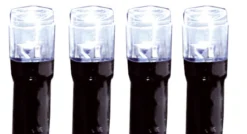 SYSTEM LED EXTRA Istappsslinga 3m 50LED Kallvit/Svart IP44
