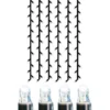 SYSTEM LED EXTRA Ljusgardin 2m 102LED Kallvit/Svart IP44