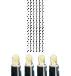 SYSTEM LED EXTRA Ljusgardin 4m 204LED Varmvit/Svart IP44