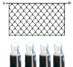 SYSTEM LED EXTRA Ljusnät 2m 100LED Kallvit/Svart IP44