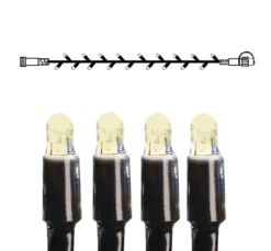 SYSTEM LED EXTRA Ljusslinga 5m 50LED Varmvit/Svart IP44
