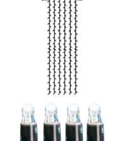 System LED Ljusgardin Extra 1*4m 204LED Svart/Kallvit