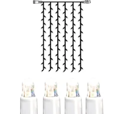 System LED Ljusgardin Extra 1x2m Kallvit/Vit