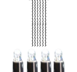 System LED Ljusgardin Extra 1x4m 204LED Svart/Kallvit