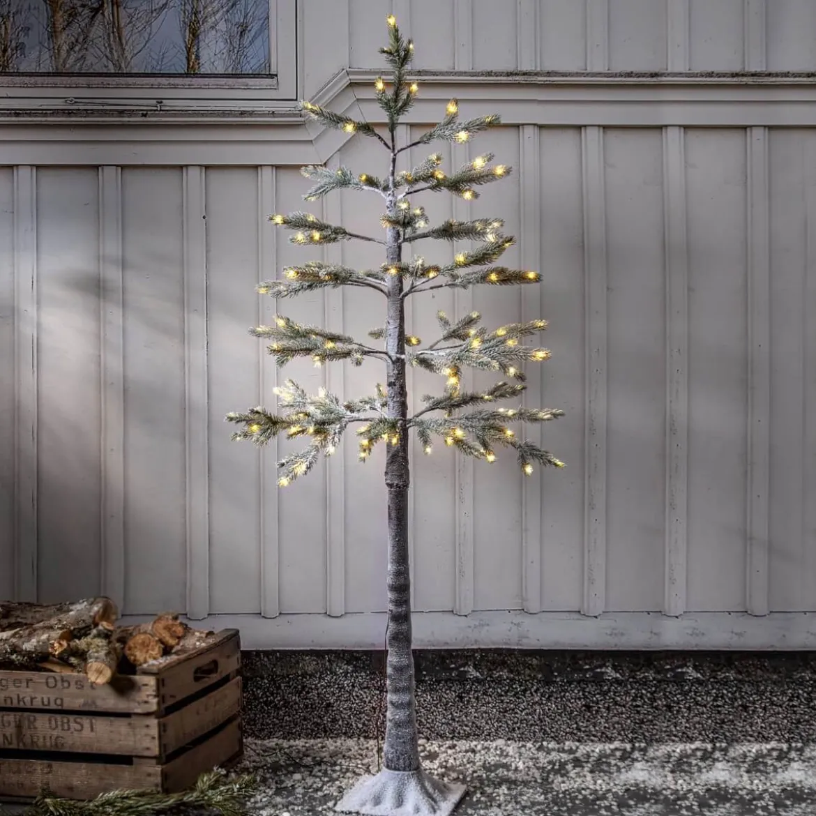 TANNE Julgran med LED 1,5m 155LED Varmvit/Grön