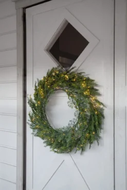 THUJA Krans 80cm 80LED Grön IP44