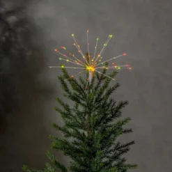 TOPSY Julgransbelysning Toppstjärna Batteri 35cm 100LED Silver