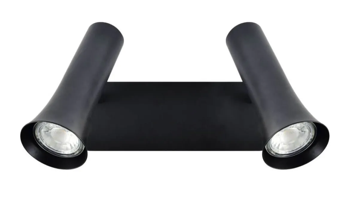 TORONTO Vägglampa Dubbel 27cm Svart
