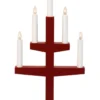 TRAPP Ljusstake 5L 46cm Röd