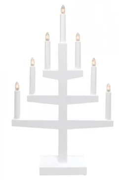 TRAPP Ljusstake 7L 54cm Vit