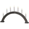 TRAPP Träljusstake 7L 34cm Båge Brun