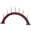 TRAPP Träljusstake 7L 34cm Båge Röd