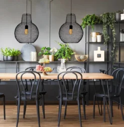 TRASSEL Taklampa Rund 45cm Svart