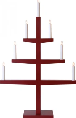 Tripp Ljusstake 7L 77cm Röd
