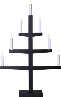 Tripp Ljusstake 7L 77cm Svart