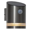 VENICINI Vägglykta Solcell Sensor 12,5cm Silver