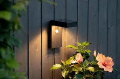 VICI Vägglykta Solcell Sensor 20cm Svart