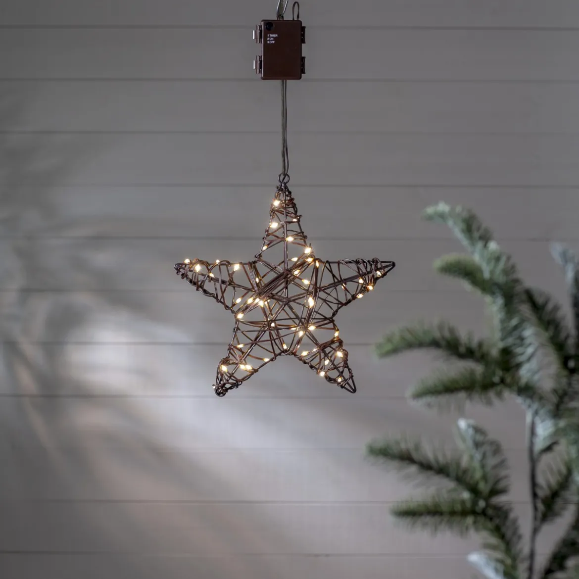 VICKE STAR Utomhusdekoration Batteri 30cm Svart IP44