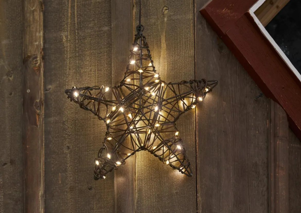 VICKE STAR Utomhusdekoration Batteri 30cm Svart IP44