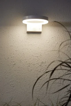VIDI Solcells-vägglykta 7cm Vit Varmvit IP44