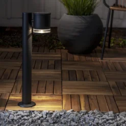 VIENNA Solcells-pollare 50cm Svart IP44
