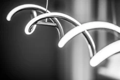 VINDLA LED Takpendel 87cm Krom