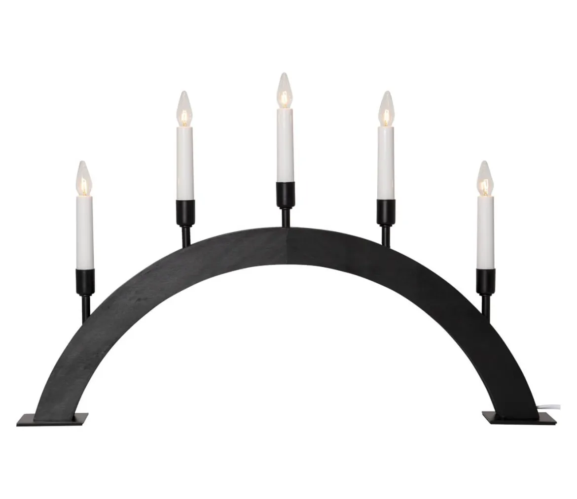 VIND Ljusstake 5L 57cm Svart