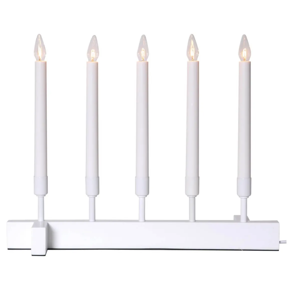 VIND Ljusstake 5L 40cm Vit