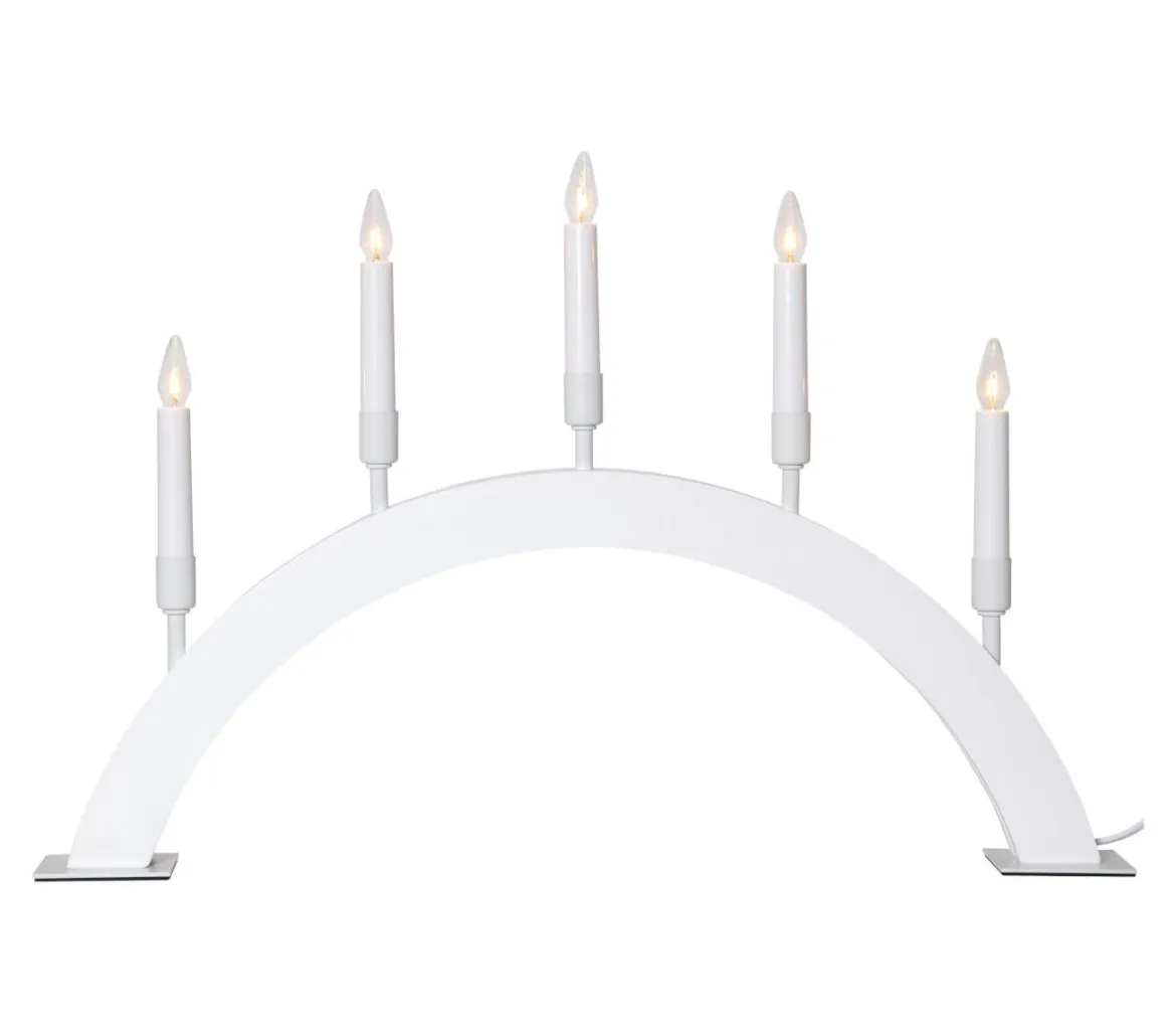 VIND Ljusstake 5L 57cm Vit