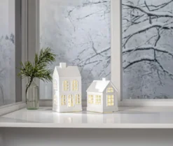 VINTER Inomhusdekoration Hus Batteri 22,5cm Vit