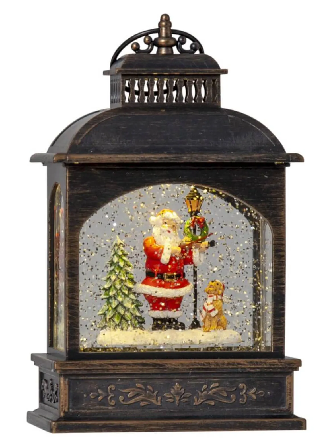 VINTER Lykta med Tomte 21cm Brons