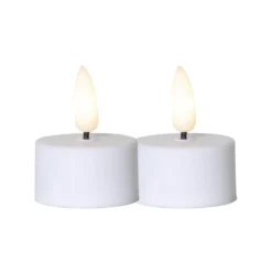 VÄRMELJUS LED-Värmeljus 2-pack 5cm Vit