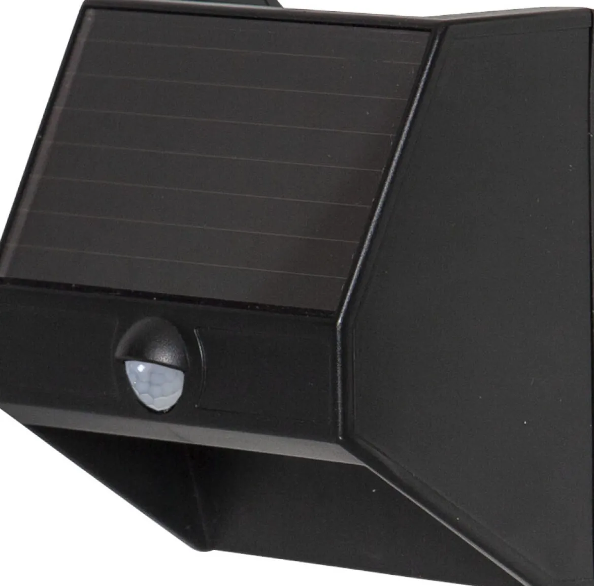 WALLY 50/5 LUMEN Solcells-vägglykta 11cm Svart