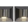 WALLY Vägglykta Solcell 2-Pack 8cm Silver