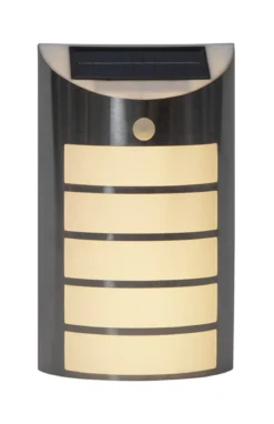 WALLY Vägglykta Solcell Sensor 26,5cm Silver