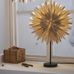 WINTER Stjärna på fot 62cm Beige