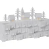 YULETIDE Adventskalender Stugby 22,5cm Vit