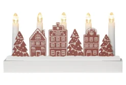 YULETIDE Ljusstake Batteri 5L 28cm Brun